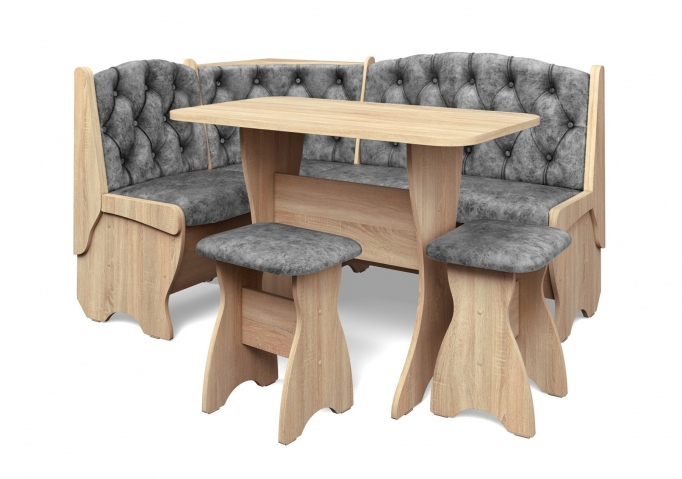 Кухонный набор "Орхидея Люкс" дуб сонома, велюр графит