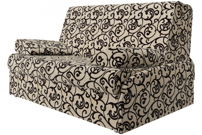 Диван-кровать "Глобус-2" флок на рогожке Вензель беж