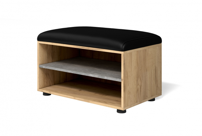 Обувница "Мини-Лайт МЛ-8" дуб золотой крафт/ателье светлое