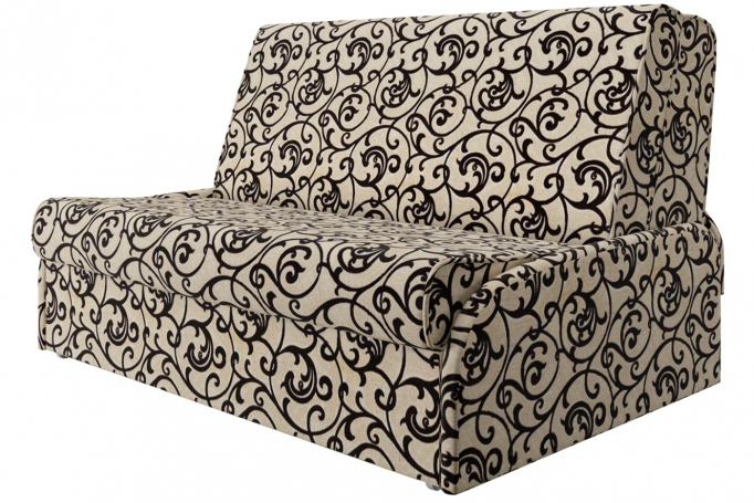 Диван-кровать "Глобус" флок на рогожке Вензель беж