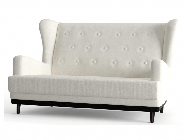 Диван прямой "Барон Люкс", велюр Galaxy Ivory (Галакси Ивори)