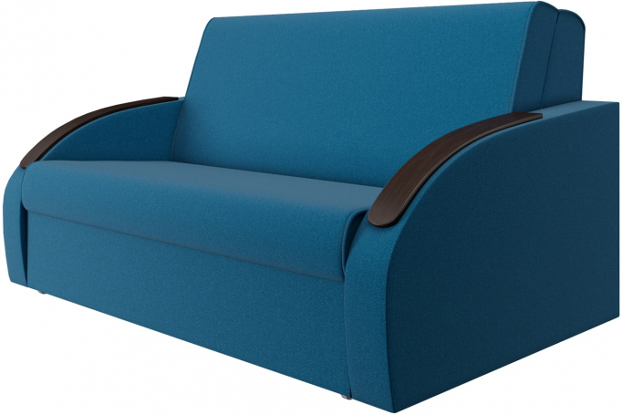 Диван-кровать "Фишер 2" велюр Blue (Блю) 33, венге
