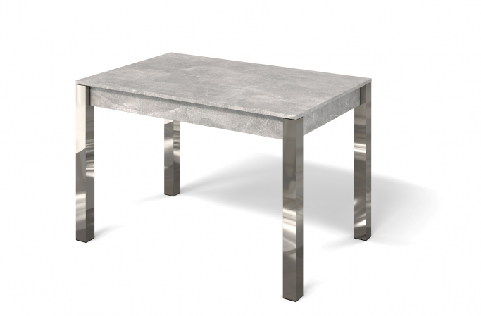 Обеденный стол "Милан-1" ателье светлое, хром