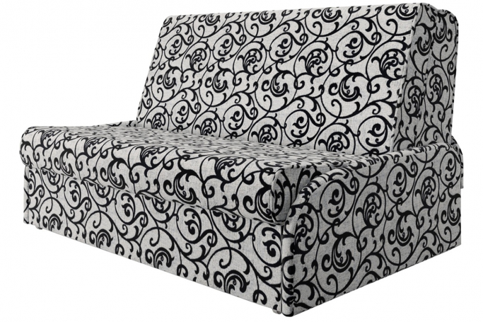 Диван-кровать "Глобус" флок на рогожке Вензель грей