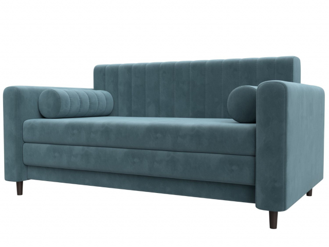 Диван-кровать "Лига-070" велюр SEVEN (СЕВЕН) 113 бирюзовый, 129744