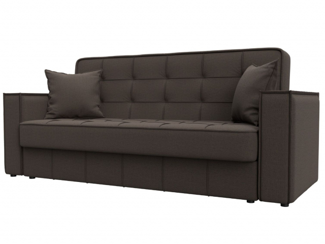 Диван-кровать "Лига-068" рогожка Амур 05 коричневый, 129831