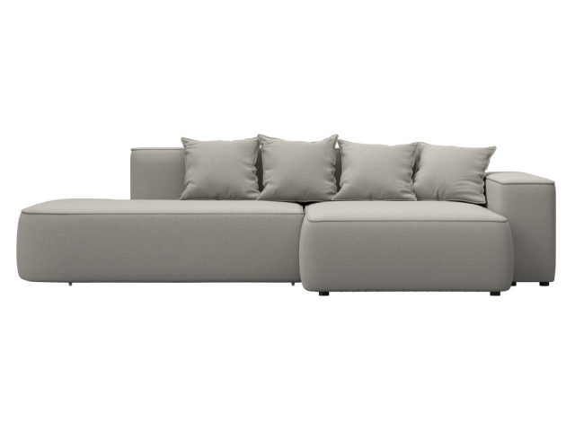 Угловой диван-кровать "Лига-065" угол правый, рогожка Амур 02 бежевый, 129797