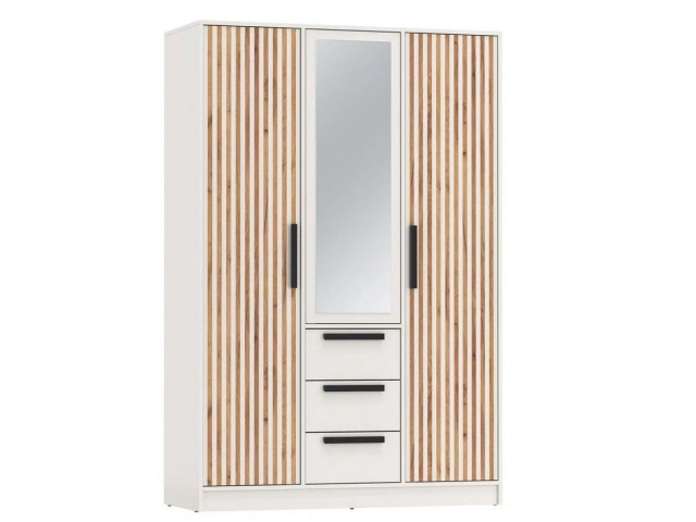 Шкаф для одежды 83.08 "Вегас", дуб золотой/белый