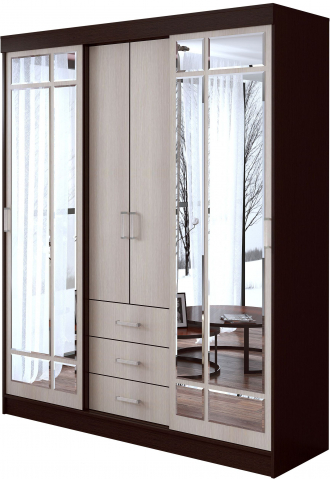 Шкаф-купе "Маэстро" венге/лоредо