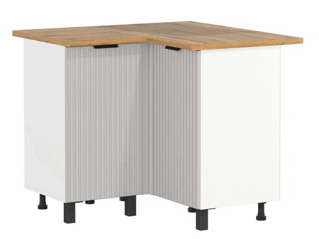 Стол рабочий угловой "Венера", МДФ фрезеровкой с ПВХ, кашемир