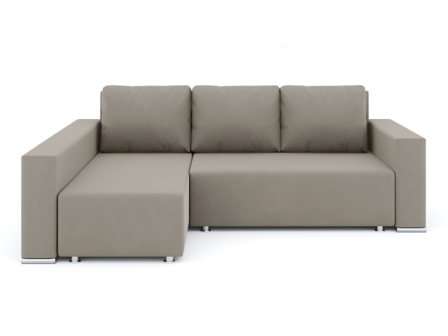 Угловой диван-кровать "Марко", еврокнижка, велюр Зара Лайт Браун 05