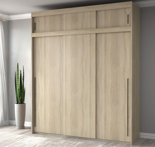 Шкаф-купе "Миллениум Люкс 3х+А" Компоновка 2