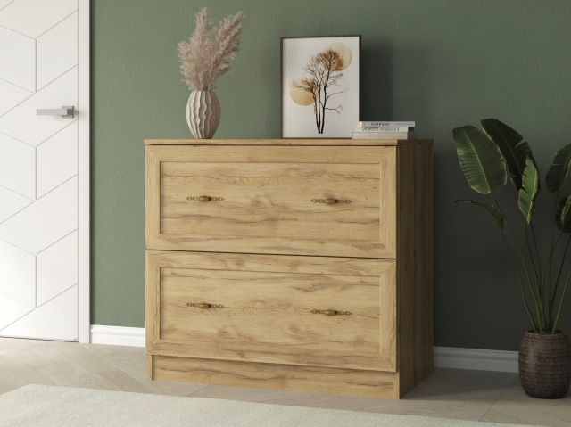Комод "Квартет 6М", ЛДСП, рамка МДФ, дуб вотан
