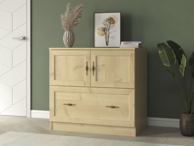 Комод "Квартет 7М", ЛДСП, рамка МДФ, клён