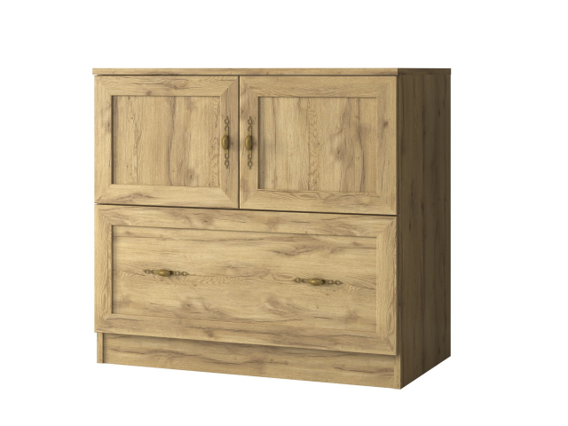 Комод "Квартет 7М", ЛДСП, рамка МДФ, дуб вотан