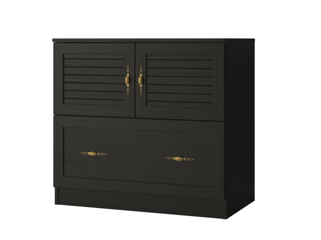 Комод "Квартет 7Р", ЛДСП, рамка МДФ, вставка рейка, венге