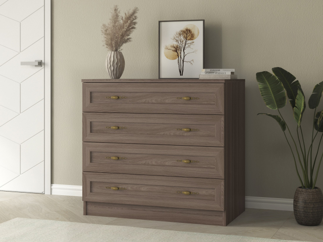 Комод "Квартет 10М", ЛДСП, рамка МДФ, ясень шимо темный