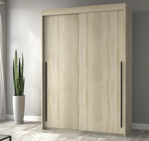 Шкаф-купе "Миллениум Люкс 2х" Компоновка 1, дуб сонома светлый