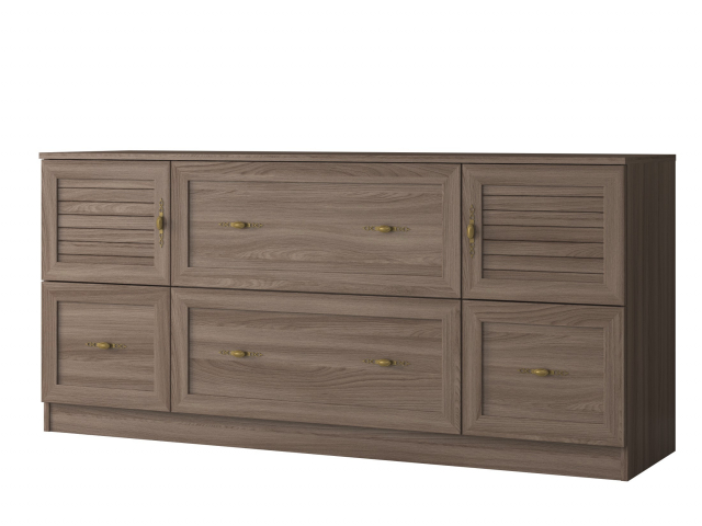 Комод "Квартет 12Р", ЛДСП, рамка МДФ, вставка рейка