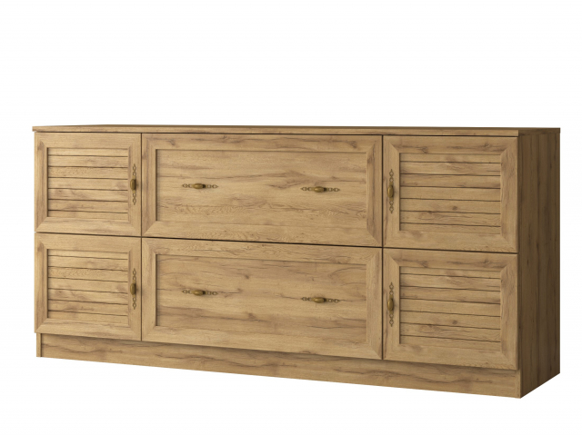 Комод "Квартет 14Р", ЛДСП, рамка МДФ, вставка рейка