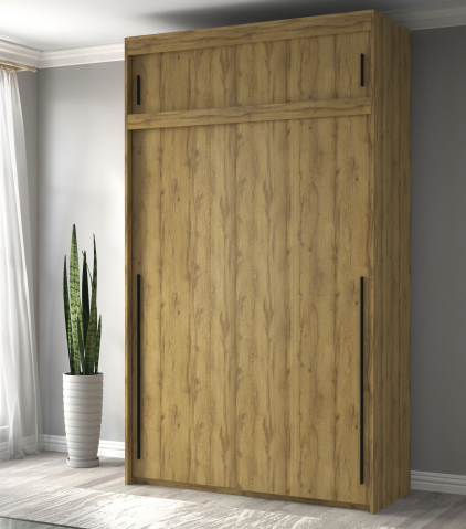 Шкаф-купе "Миллениум Люкс 2х+А" Компоновка 2, дуб вотан