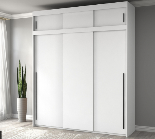 Шкаф-купе "Миллениум Люкс 3х+А" Компоновка 2, белый