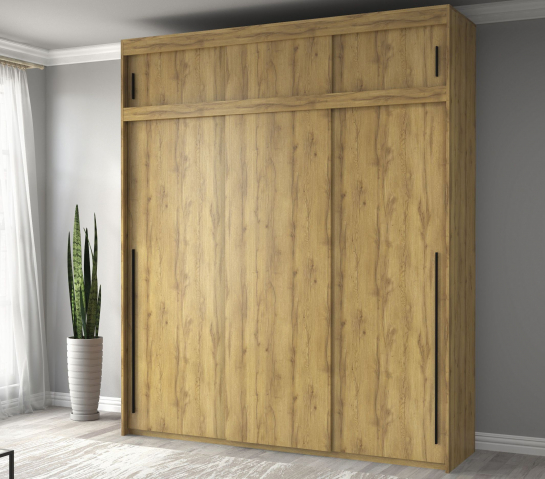 Шкаф-купе "Миллениум Люкс 3х+А" Компоновка 3, дуб вотан