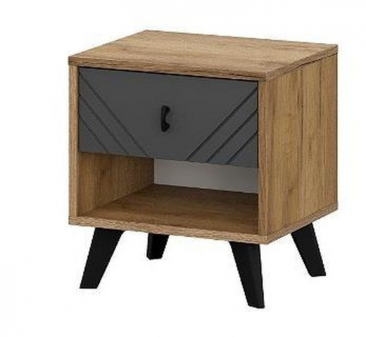 Тумба прикроватная "Байкал" дуб золотой/графит