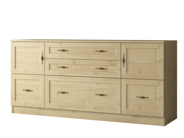 Комод "Квартет 21М", ЛДСП, рамка МДФ, клён