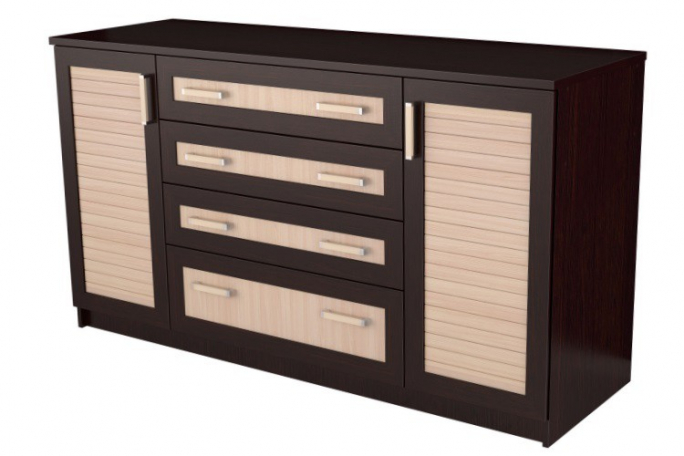 Комод "К-10Р" венге цаво/дуб млечный