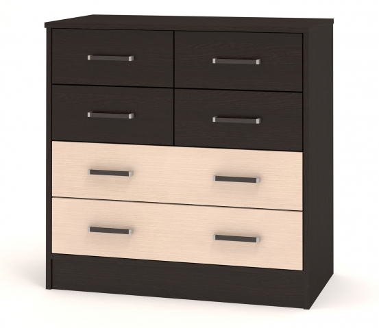 Комод "Ричард 4-4" ЛДСП, венге цаво/дуб млечный