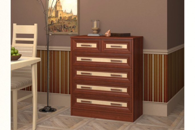 Комод "Ричард 5-2" МДФ, ноче мария луиза/клен танзау