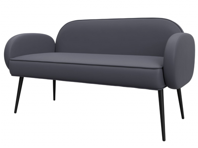 Диван прямой "Лига-086" экокожа GRIFON (ГРИФОН) 15 серый, 131088