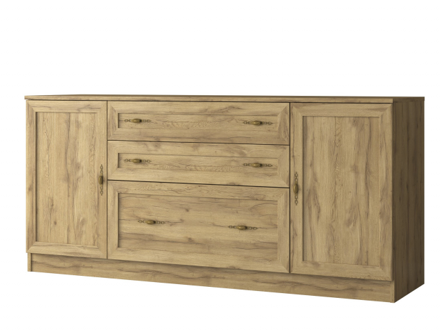 Комод "Квартет 25М", ЛДСП, рамка МДФ, дуб вотан