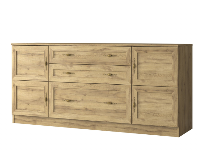 Комод "Квартет 23М", ЛДСП, рамка МДФ, дуб вотан