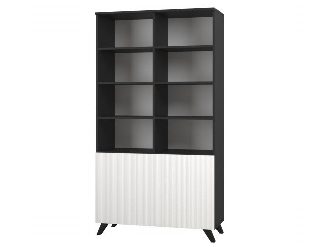 Стеллаж "Блэйн 1" черный/белый