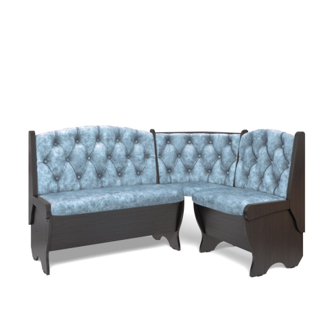 Угловая скамья "Орхидея" люкс, венге/велюр лагуна