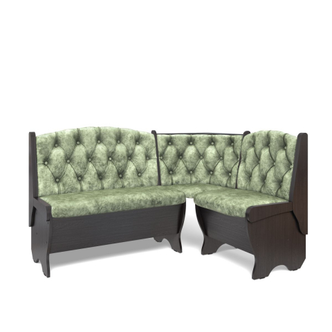 Угловая скамья "Орхидея" люкс, венге/велюр мохито