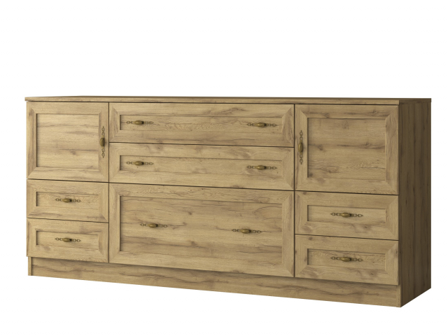 Комод "Квартет 27М", ЛДСП, рамка МДФ, дуб вотан