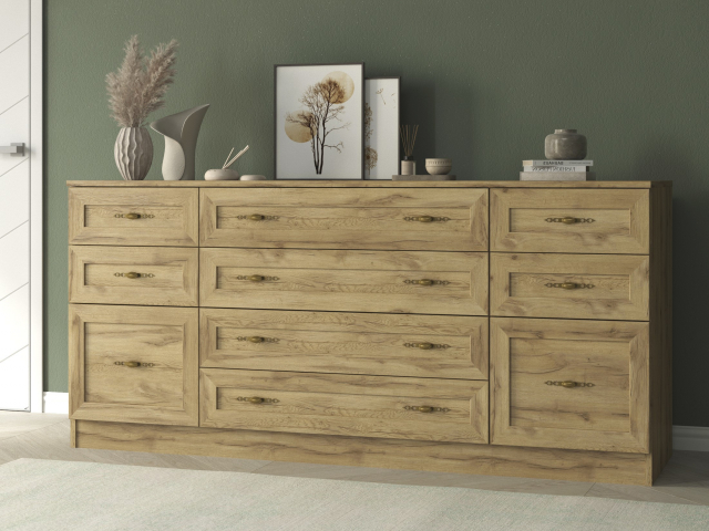 Комод "Квартет 31М", ЛДСП, рамка МДФ, дуб вотан