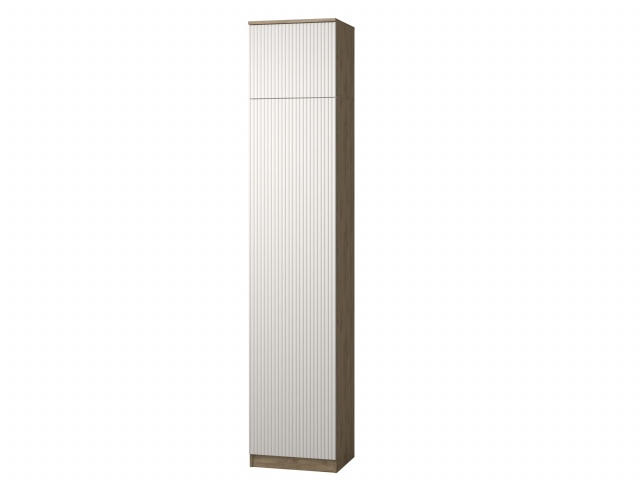 Шкаф-пенал "Блэйн П-1+А" ПУШ, дуб вотан/белый