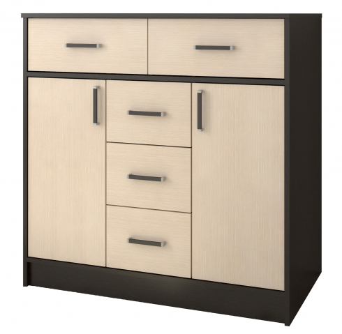 Комод "Бонапарт 5" ЛДСП, венге цаво/дуб млечный