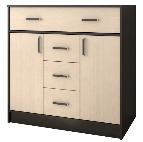 Комод "Бонапарт 4" ЛДСП, венге цаво/дуб млечный