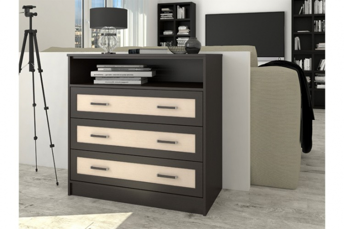 Комод "Бонапарт 3" МДФ, венге цаво/дуб млечный