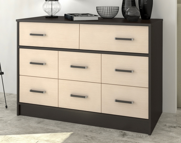 Комод "Бонапарт 10" ЛДСП, венге цаво/дуб млечный