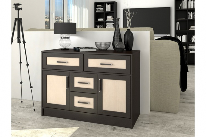 Комод "Бонапарт 8" МДФ, венге цаво/дуб млечный