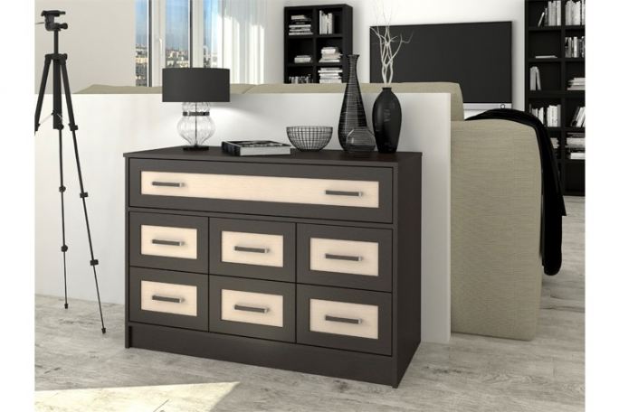 Комод "Бонапарт 9" МДФ, венге цаво/дуб млечный