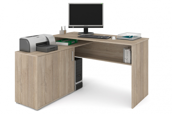 Стол "СПУ-11" ЛДСП, дуб сонома, тумба слева