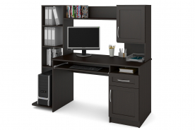 Стол "СПК-2" МДФ, венге, стеллаж слева