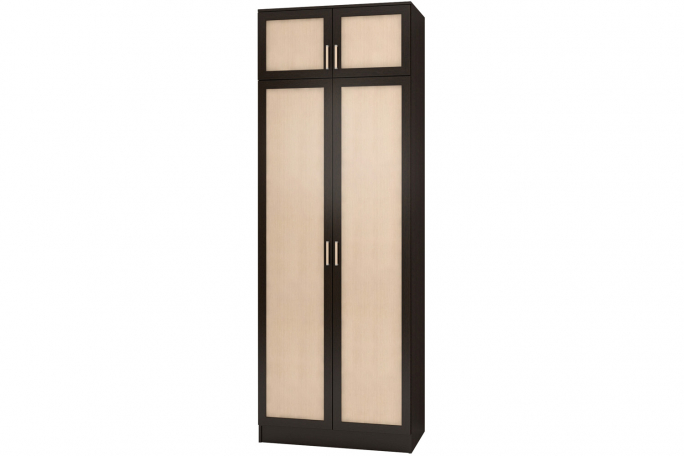 Шкаф распашной "Стайл 2" с антресолью, 80х50х240, венге/дуб млечный